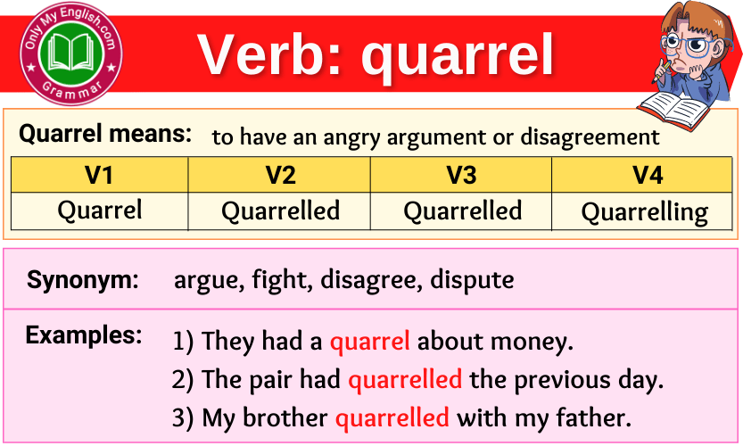 part of speech word quarrel