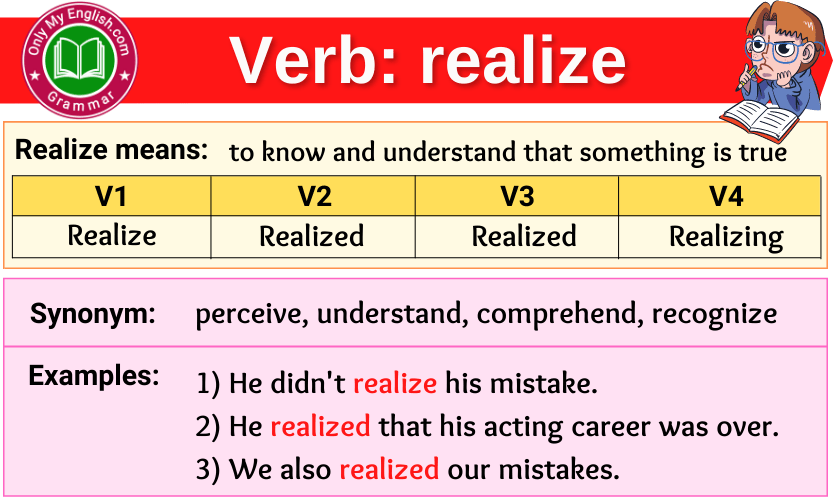 Realize Verb Forms - Past Tense, Past Participle & V1V2V3