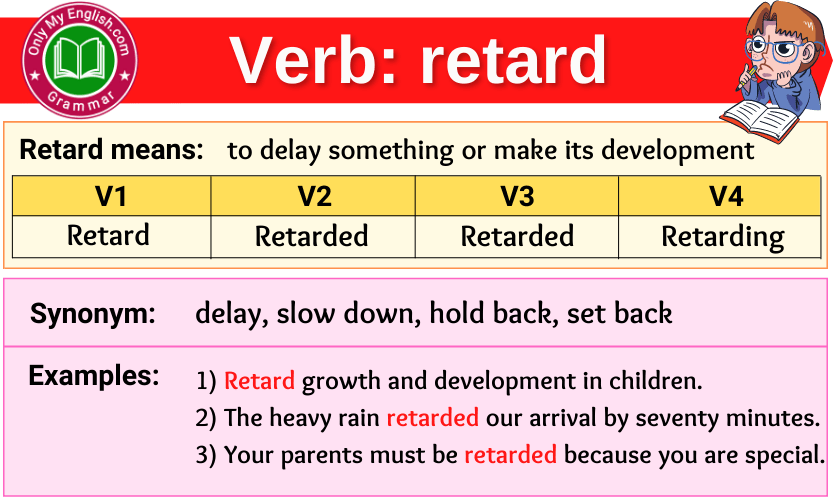 retard verb forms v1 v2 v3 past tense and past participle-min