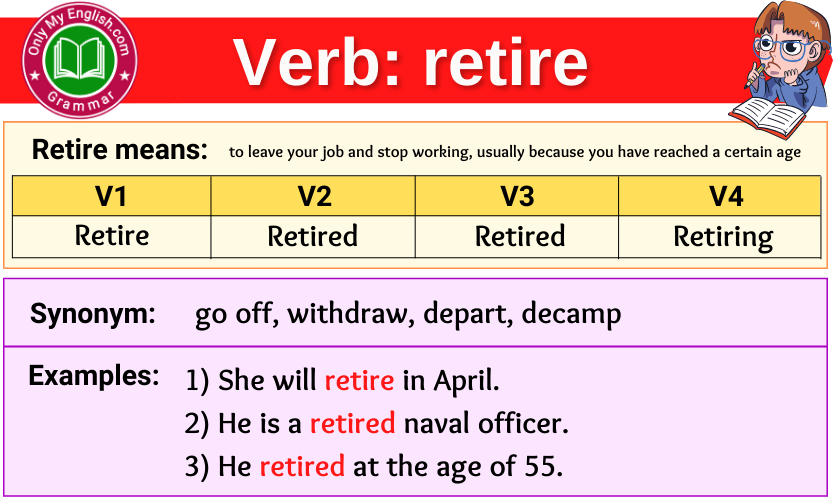 Past Simple Form Of Retire