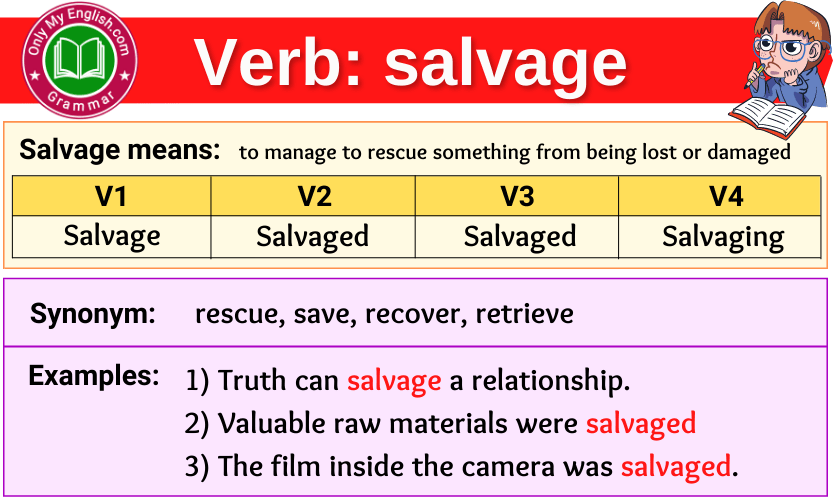 salvage verb forms v1 v2 v3 past tense and past participle-min