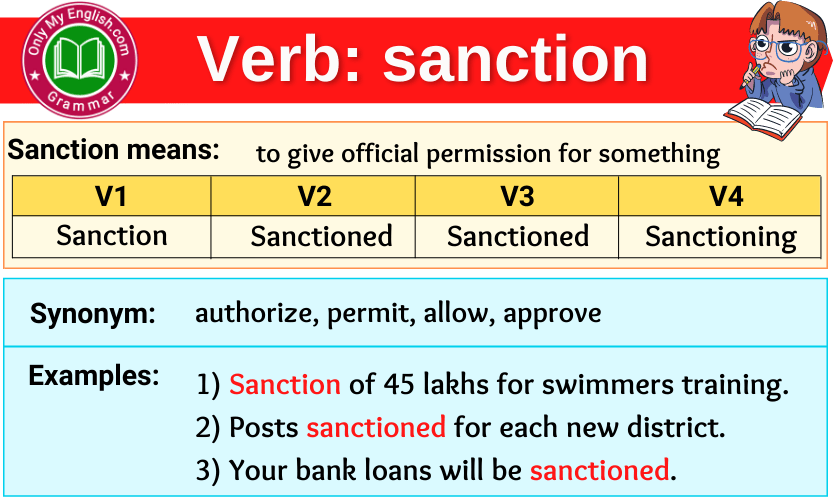 sanction verb forms v1 v2 v3 past tense and past participle-min