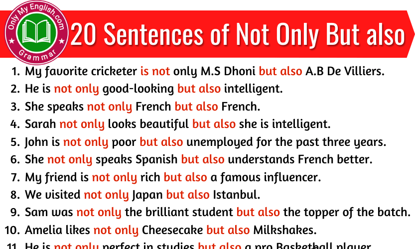 Not Only But Also Sentences Examples With Answers