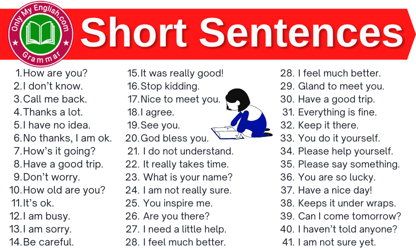 100 Short Sentences In English Onlymyenglish