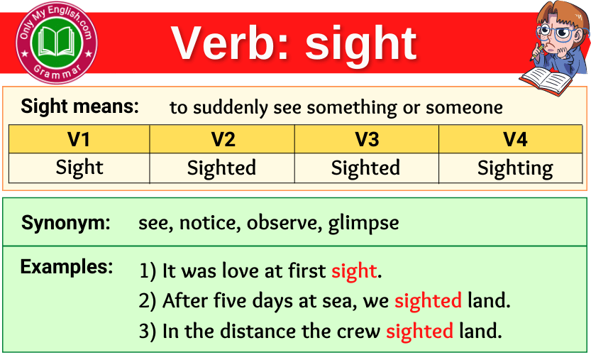 sight verb forms v1 v2 v3 past tense and past participle-min