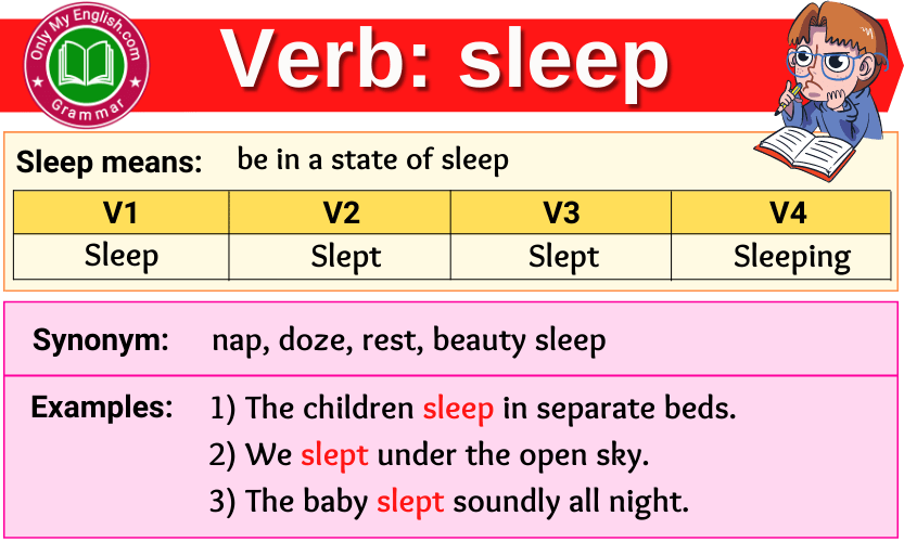 What Is The Verb Form Of Sleep