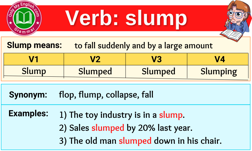 slump verb forms v1 v2 v3 past tense and past participle-min