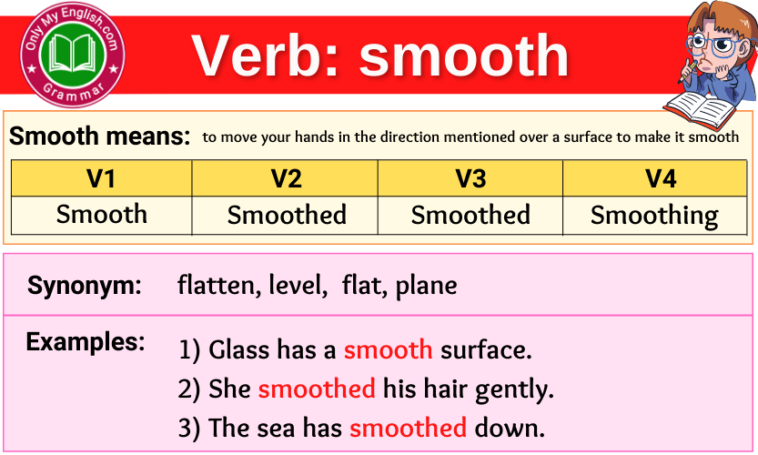 smooth verb forms v1 v2 v3 past tense and past participle-min