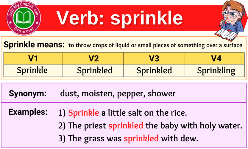 sprinkle verb forms v1 v2 v3 past tense and past participle-min