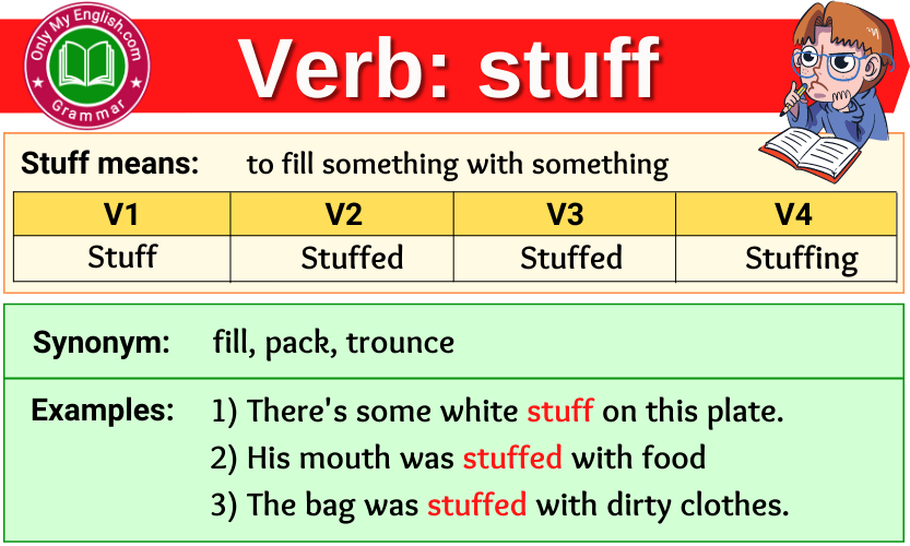 stuff verb forms v1 v2 v3 past tense and past participle