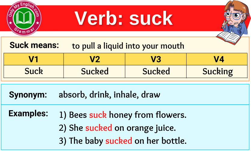 suck verb forms v1 v2 v3 past tense and past participle-min
