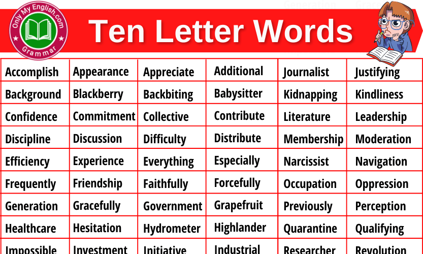 10 Letter Words Ten Letter Words »