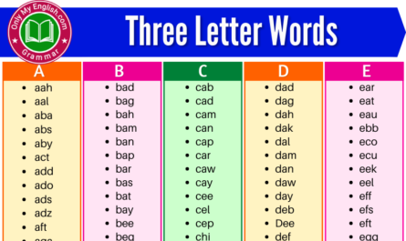 three letter words