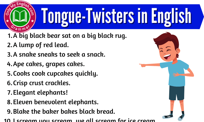 Tongue Twisters in English » OnlyMyEnglish
