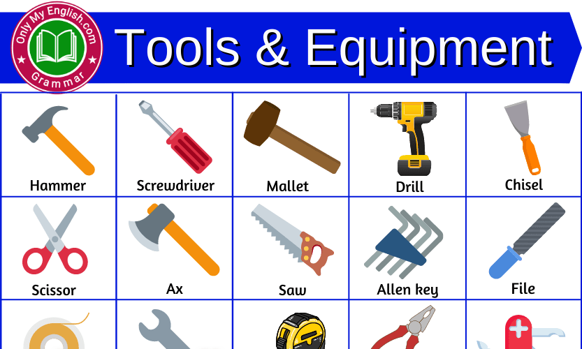 Tools Name Tools And Equipment Name In English