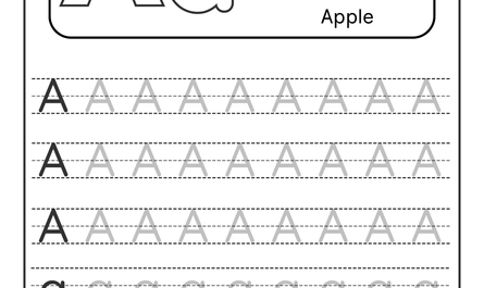 tracing letter a worksheet