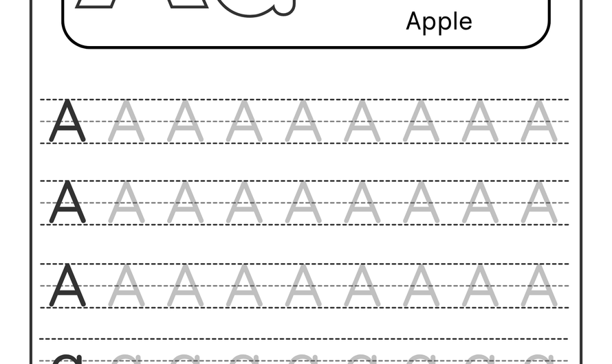 Letter A Tracing Worksheets