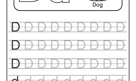 tracing letter d worksheet