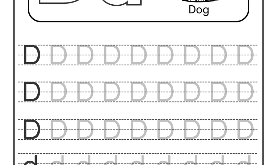 Letter D Tracing Worksheets