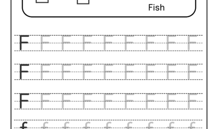tracing letter f worksheet