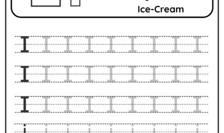 tracing letter i worksheet