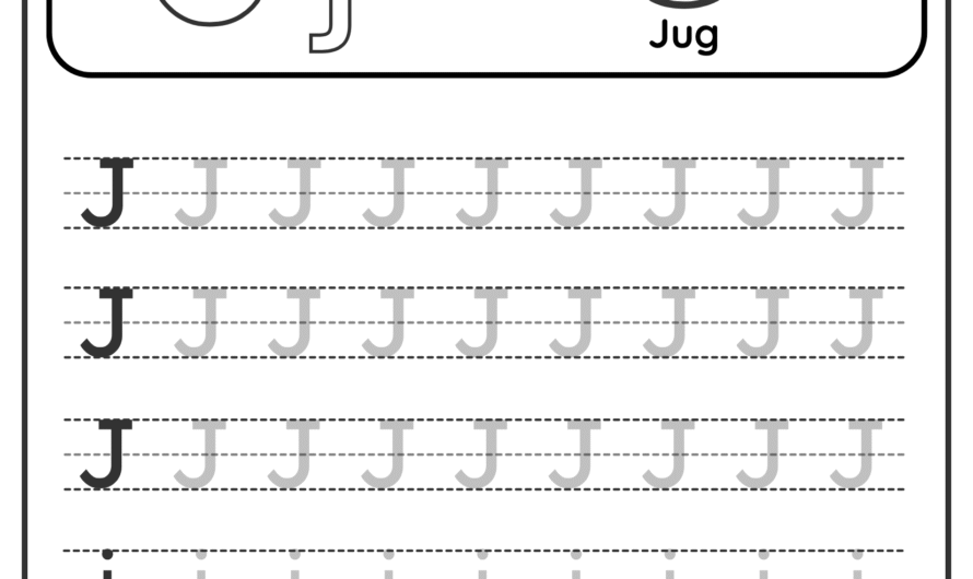 Letter J Tracing Worksheets