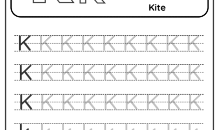 tracing letter k worksheet