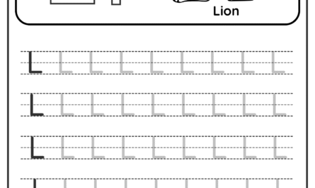 tracing letter l worksheet