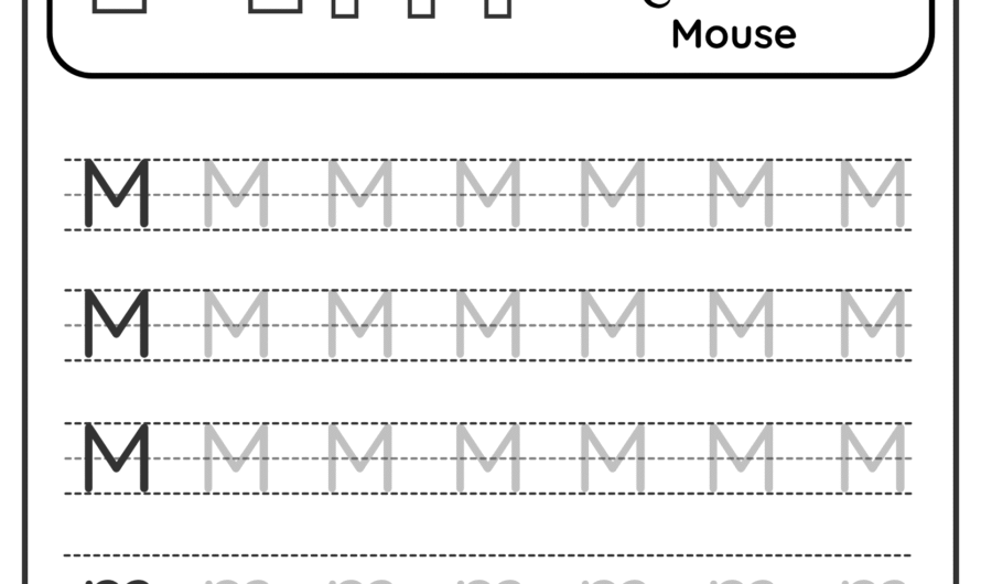 Letter M Tracing Worksheets
