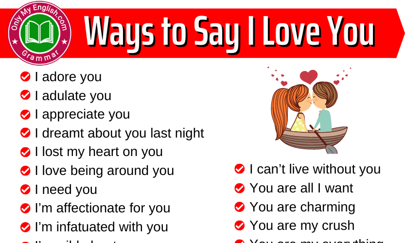 150 Interesting Ways To Say I Love You In English Onlymyenglish