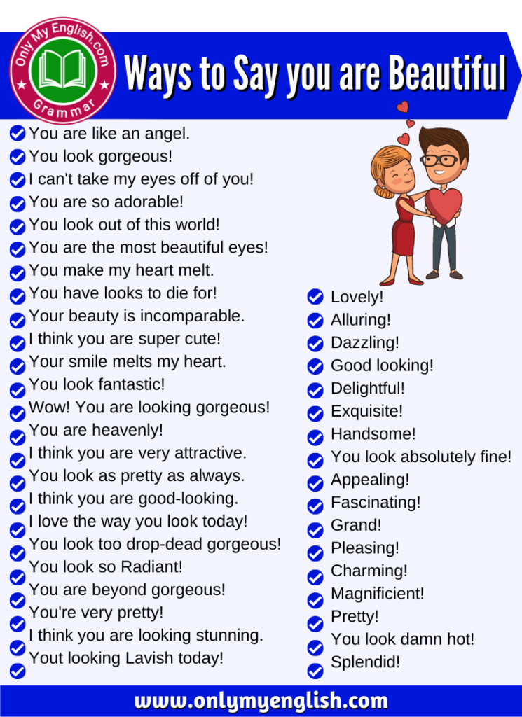 ways to say you are beautiful
