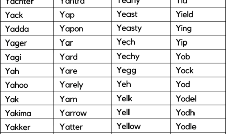 words-that-start-with-y