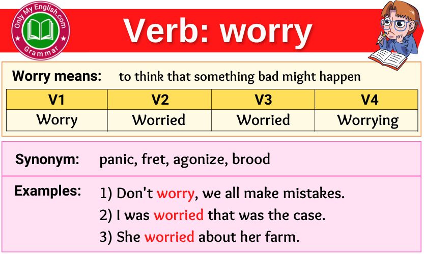 worry-verb-forms-past-tense-past-participle-v1v2v3